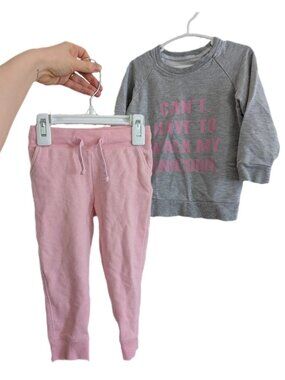 Portage and Main 'Can't Have to Walk my Unicorn's Sweater & Carters Pink Joggers